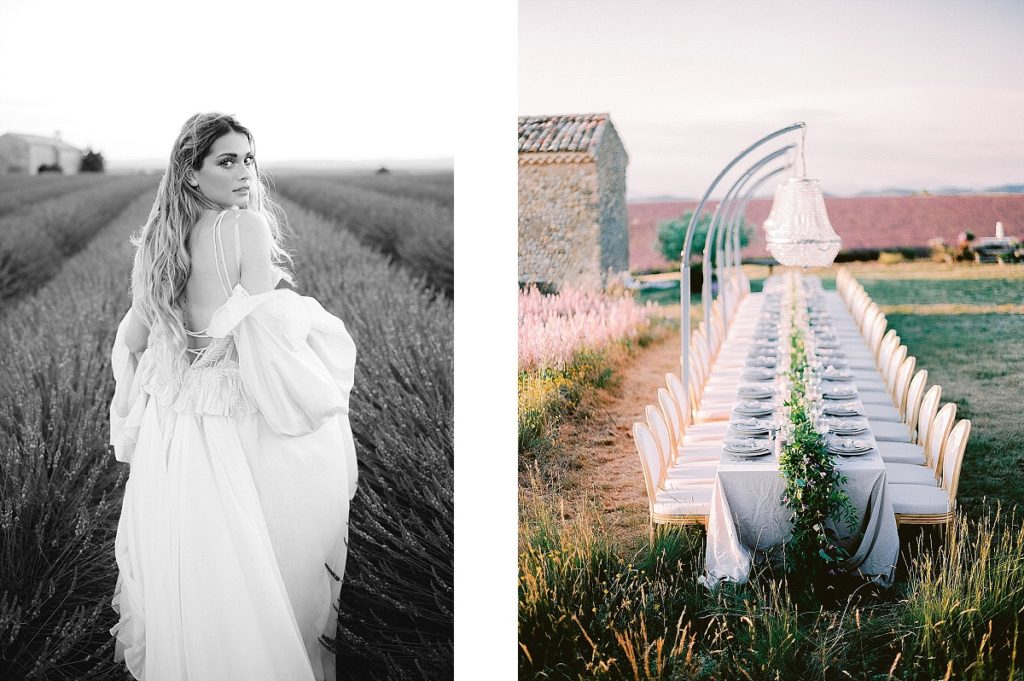 wedding photographer in provence le secret'audrey in the lavender fields