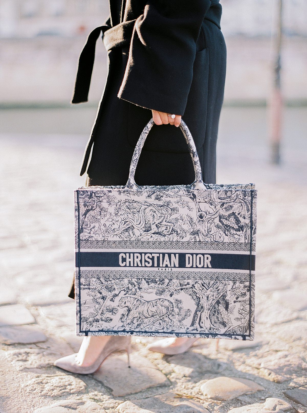 Christina Dior bag for a fashion shoot in Paris
