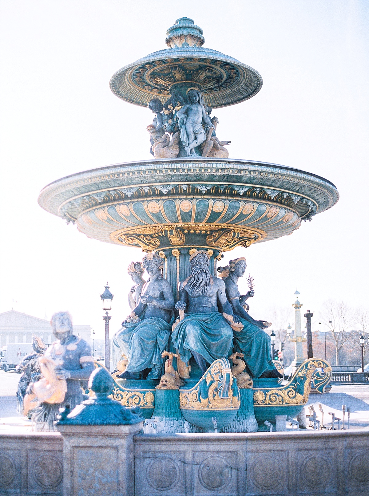 fountain in paris on Place de la concorde
