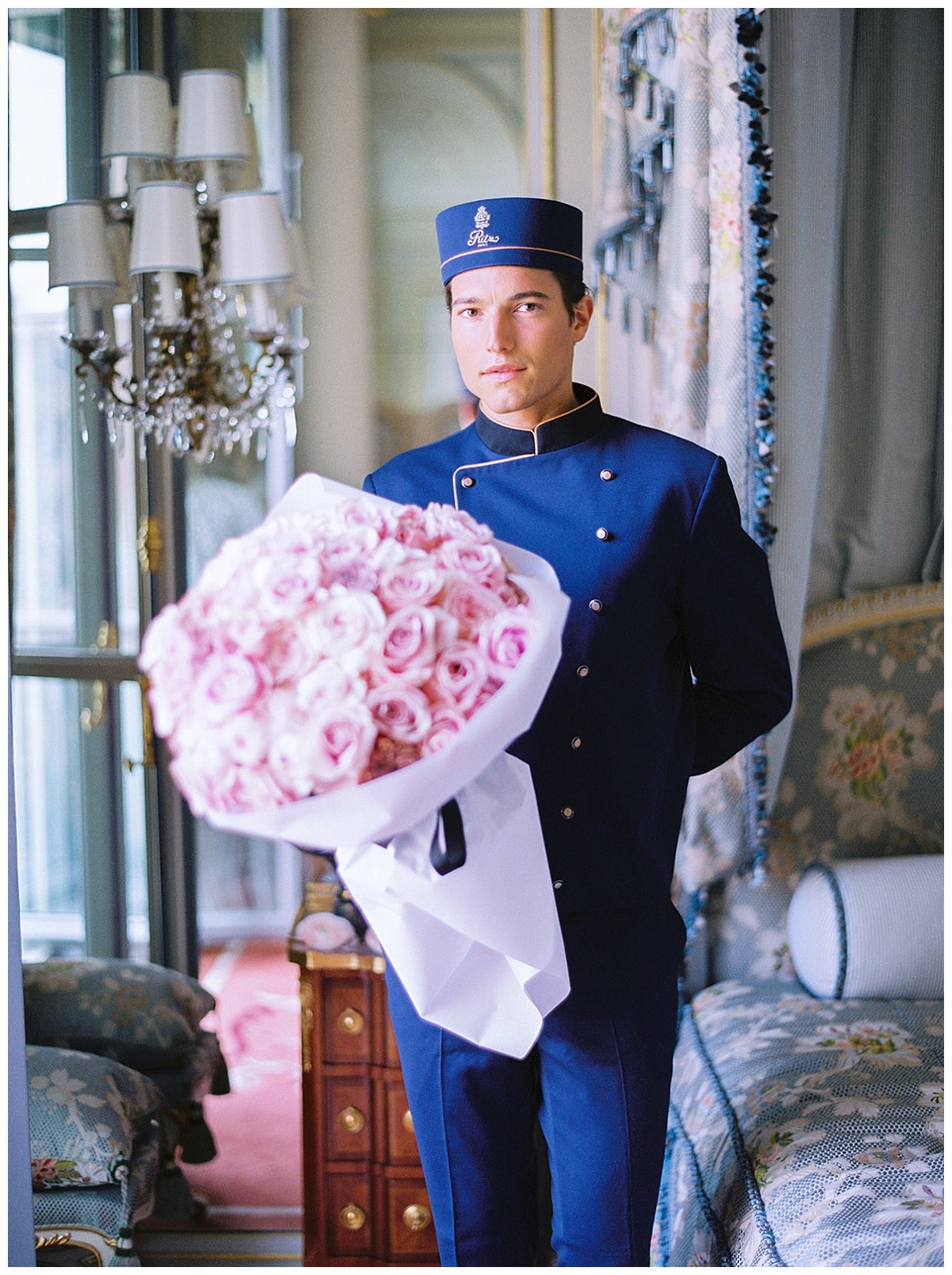 Ritz Buttler with your bridal bouquet 