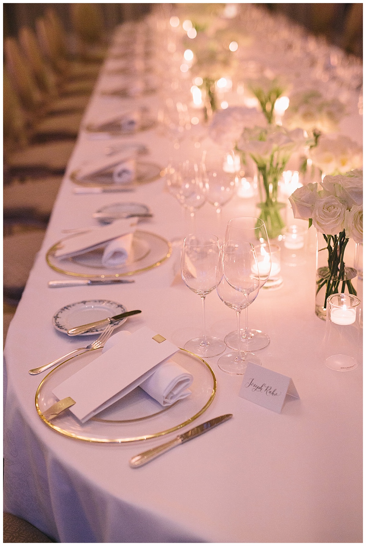 wedding table at the ritz 