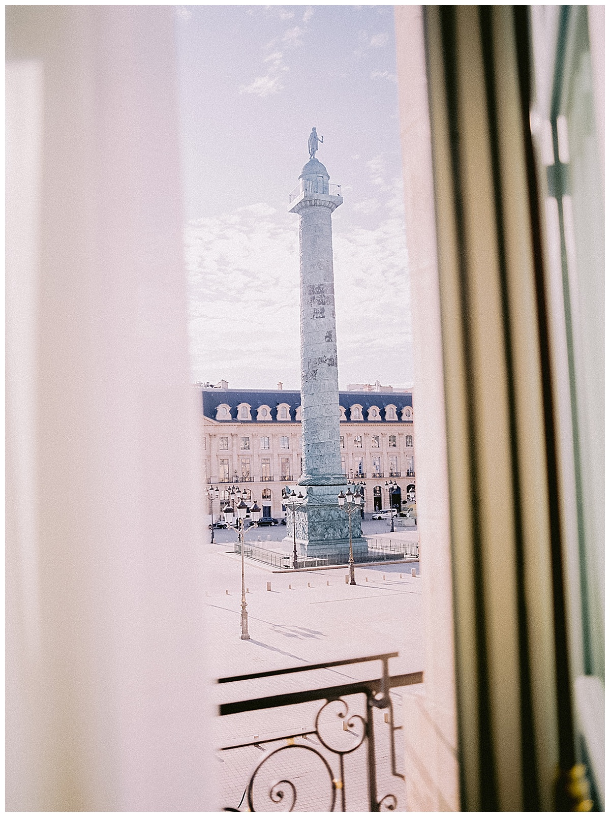 View from your Suite at the Ritz on the amazing PLace Vendôme