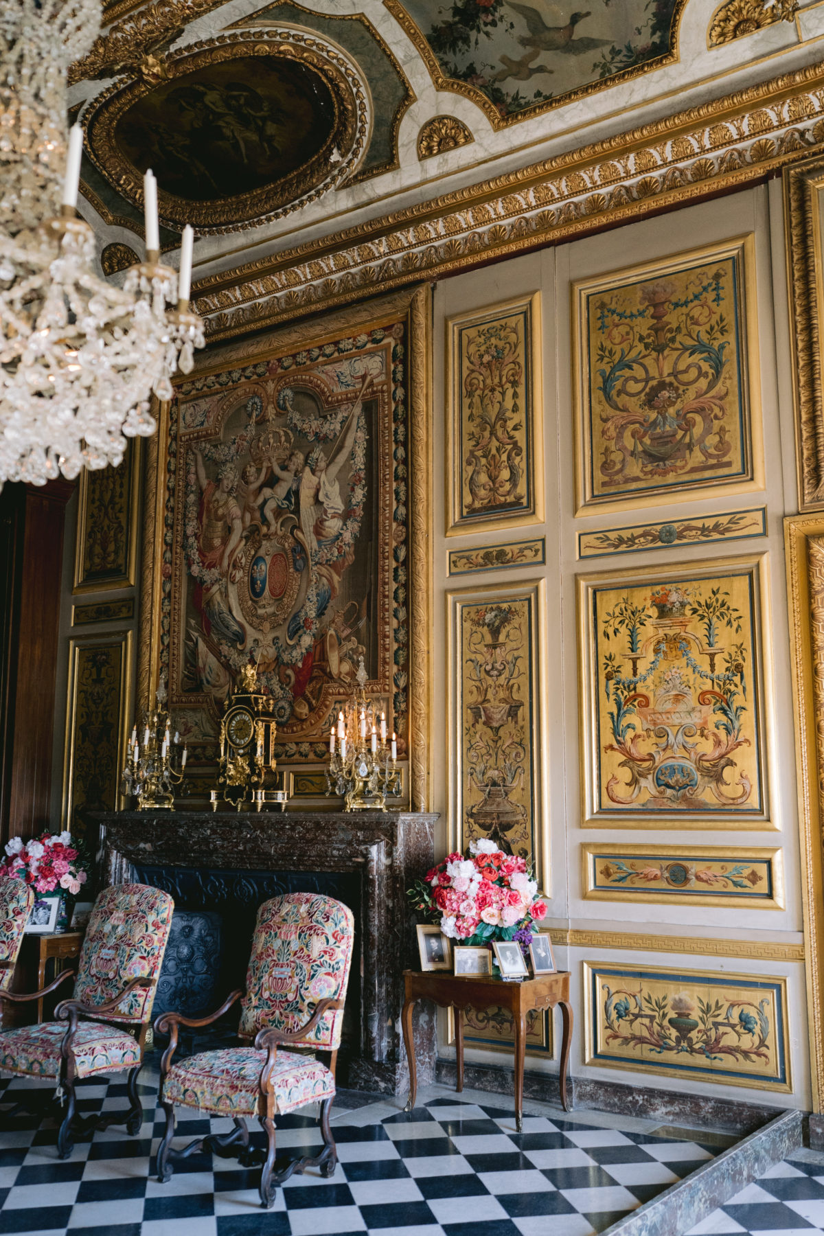 The Salon of the Chateau de Vaux le Vicomte 
