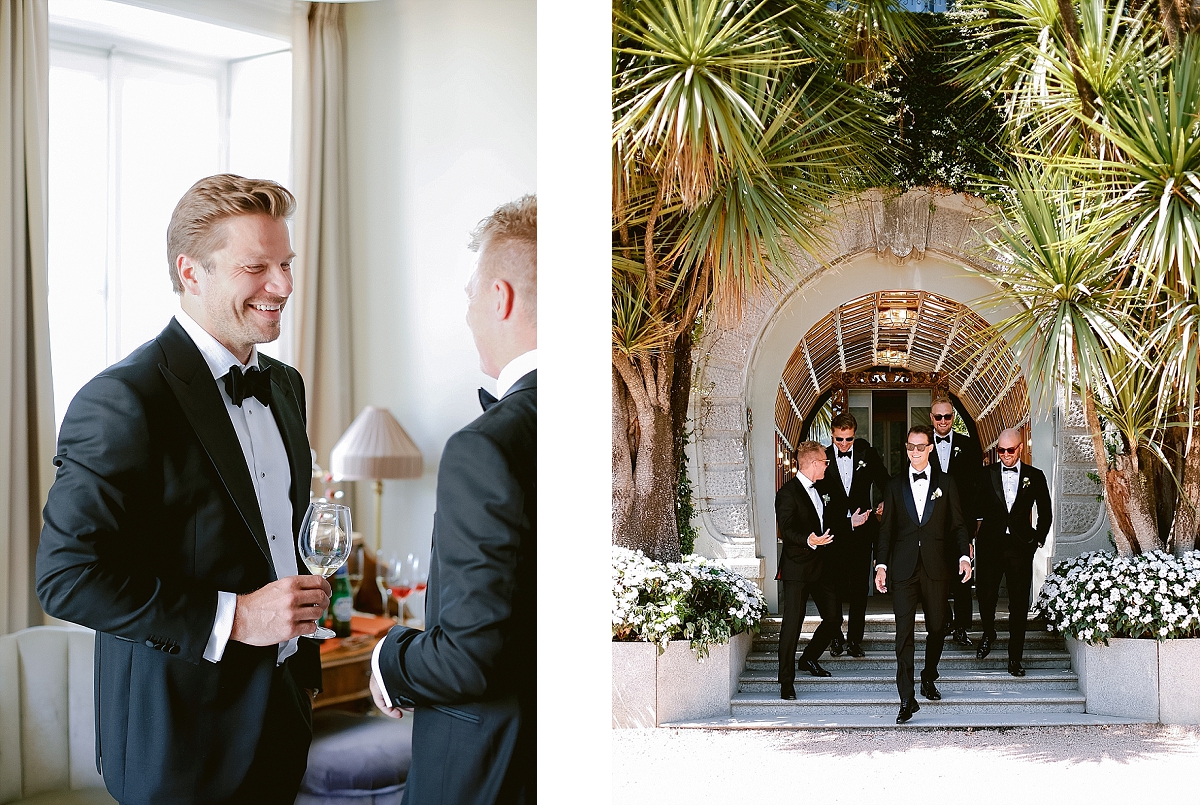 Villa Balbiano Lake como
Luxury wedding 
Photographer lake como 
Groom and best men 