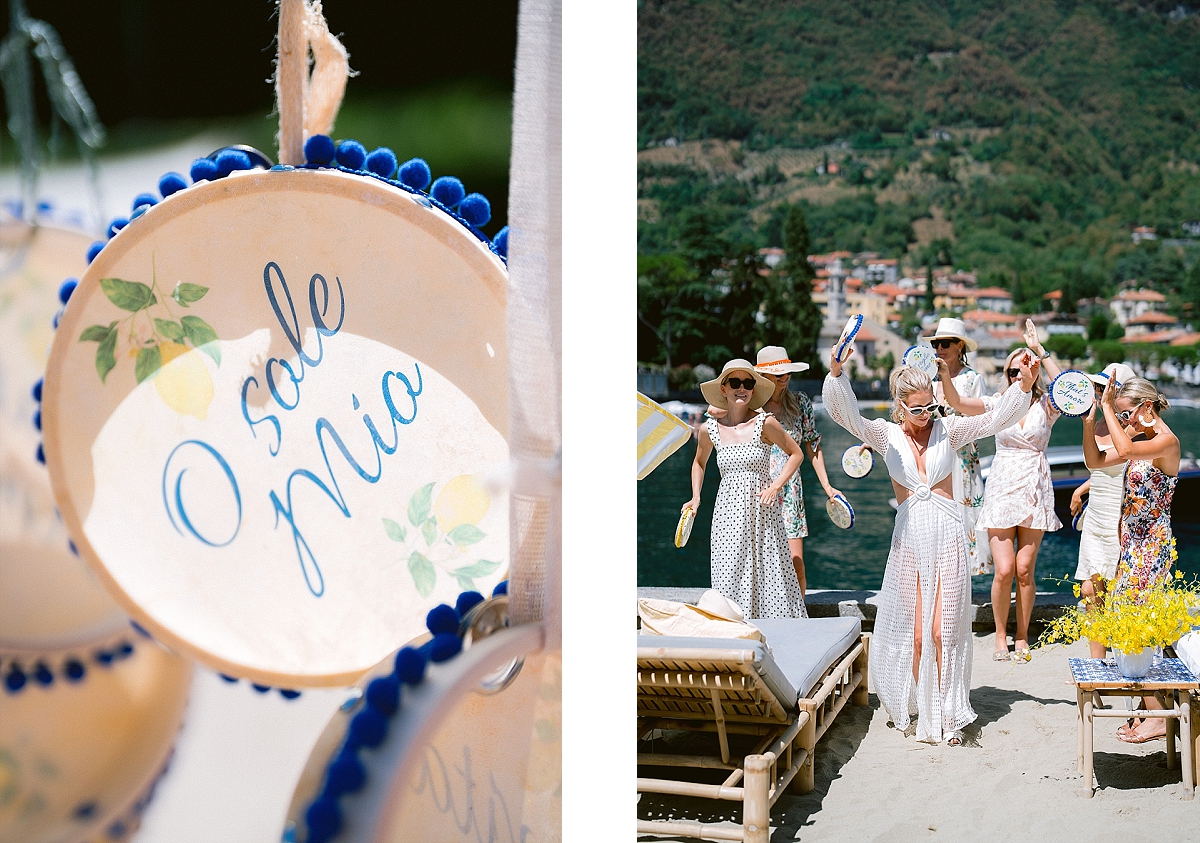 Brunch in a privâtes beach at lake como 
Bride dancing 