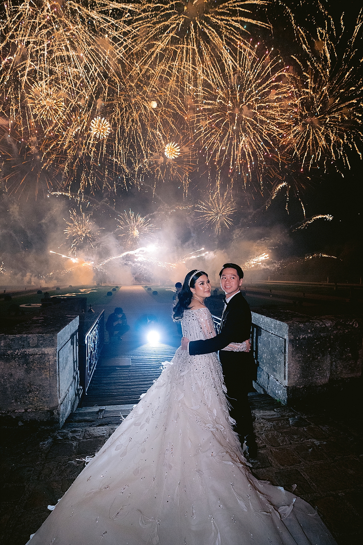 Firework for the wedding of Valencia Tanoesoedibjo & Kevin Sanjaya at Chateau de Vaux le Vicomte 