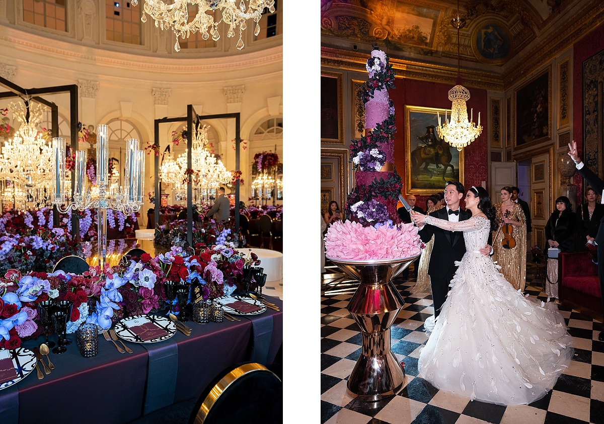Amazing wedding cake of Kevin and Valencia for their wedding at Chateau de Vaux le Vicomte 